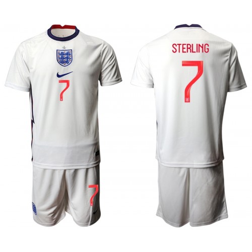 Engleska Dres Sterling 7 Dječji Domaći Euro 2020 Kratkih Rukava Engleska Dres Sterling 7 Dječji Domaći Euro 2020 Kratkih Rukava